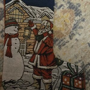 Festive Santa and Snowman Christmas Stocking